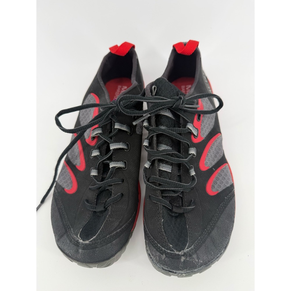 Merrell Barefoot Trail Glove Mens 8.5 Black Red Vibram Minimalist Trail Shoes